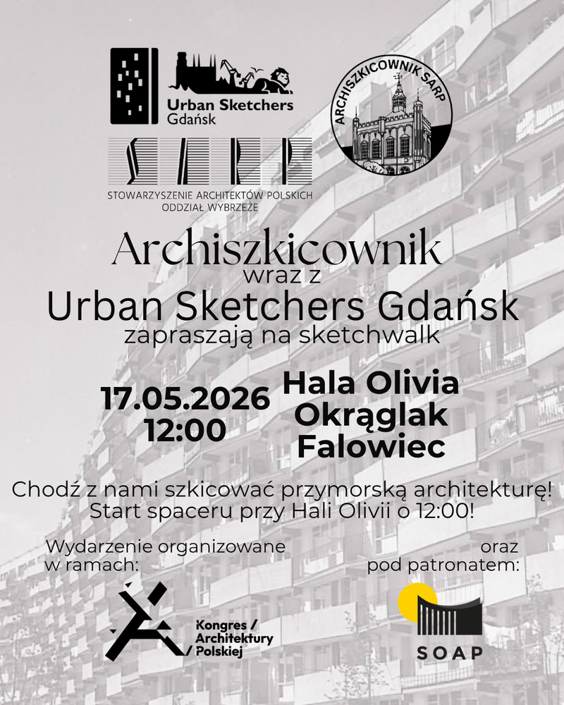 Sketchwalk śladem powojennej architektury polskiej w Gdańsku